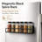 Magnetic Black Spice Rack with Shelves
