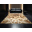 Tapis floral doux et moelleux à motif floral orné de dahlia beige - reliure beige-250035121