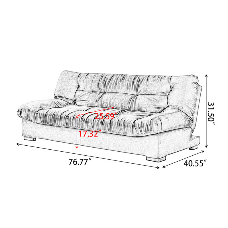Canapé-lit 76,77 po, 76.77"W*40.55"D*31.5"H