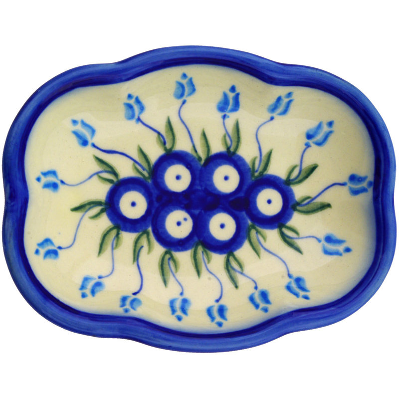 Plat à savon floral peacock