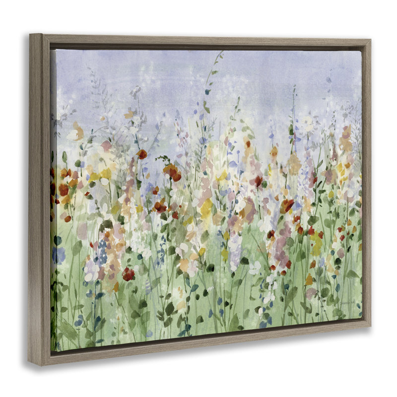 Cadre flottant Wild and Free Meadow, design par Danhui Nai, Cadre flottant orme Montalcino, H 17 po x l 21 po