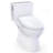TOTO Glaston WASHLET+ S5 Two-Piece Elongated 1.28 GPF Universal Height Toilet with CEFIONTECT, Cotton White - MW4723446CEFG#01