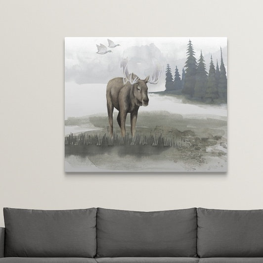 « iii », reproduction d’art dépilée Lodge Landscape, H 25 po x l 30 po x P 1,5 po, Toile