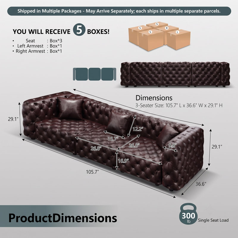 Canapé modulaire moderne, capitonné à la main avec des coussins, personnalisable pour le salon