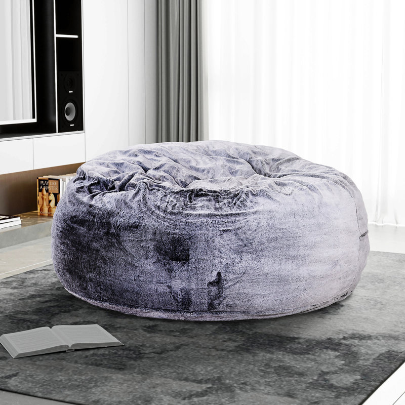 Fauteuil à billes rond moderne en mousse à mémoire de forme de 5 pieds, Mauve