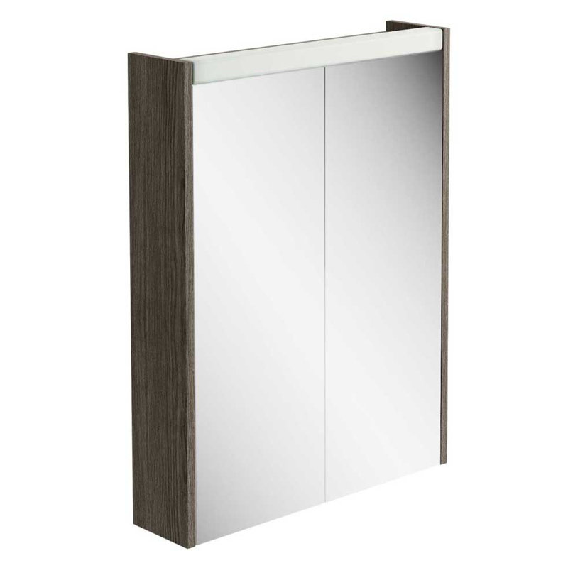 Benta 550mm W 730mm H Surface Framed Medicine Cabinet Mirror 3 Fixed, Grey