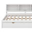 Grand lit de jour en bois en forme de L avec 2 tiroirs et tablettes de rangement, structure de lit d'angle peu encombrante-1510299595