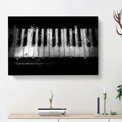Broken Piano Keys - Wrapped Canvas Painting