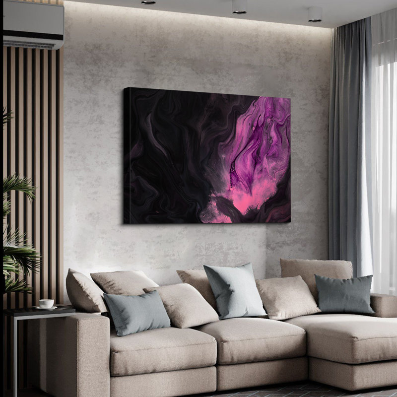 Peinture abstraite sur toile, H 18 po x l 12 po x P 1,5 po