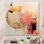 «Escape To Serenity», reproduction d'art rétro sur toile géométrique or rose I