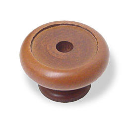 (5 Pack) 1-1/4 inch Hobby Wood Knob Nutmeg