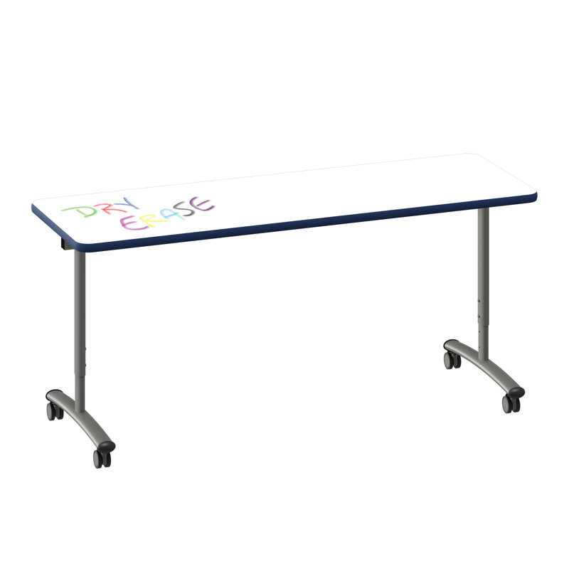 Table rabattable Premium Premium, H 38 po x L 72 po x l 30 po, Blanc / Bleu