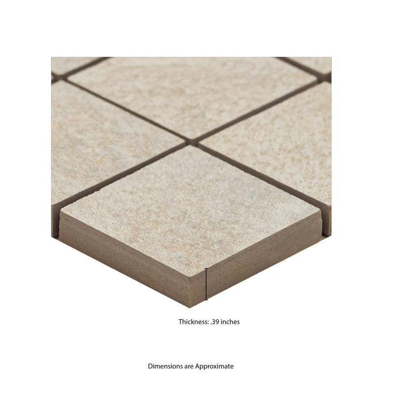 Lucenta Grid 12 in. x 12 in. Matte Porcelain Mosaic Floor and Wall Tile, Snow
