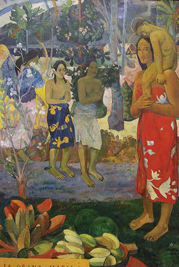 « la orana maria » par paul gauguin, reproduction d’art
