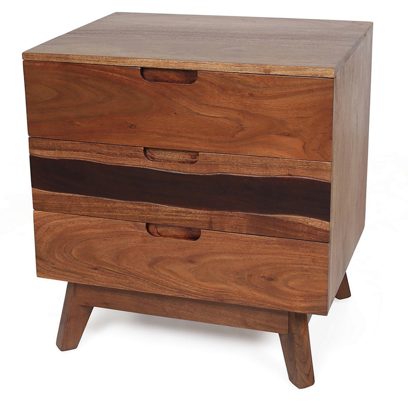 Table de chevet en bois rustique avec éblouissant 21,5 x 16,5 x 23 po