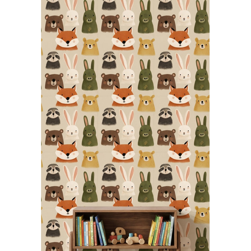 Papier peint animaux de la forêt, Non tissé, non collé