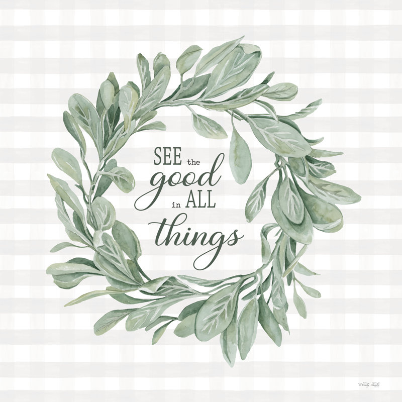 «See The Good Wreath on Canvas» par Cindy Jacobs, reproduction, H 12 po x l 12 po x P 1,25 po
