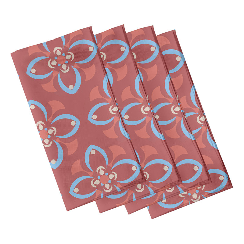 Serviette 22 po Hamra, L 18 po x L 18 po, Corail/Bleu