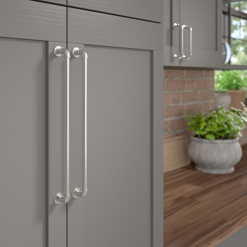Aluminum Bar Pull, Brushed Nickel, 12 5/8"