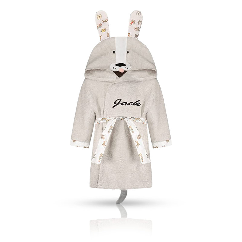 Peignoir de cheville avec capuche pour enfants, S, Oui