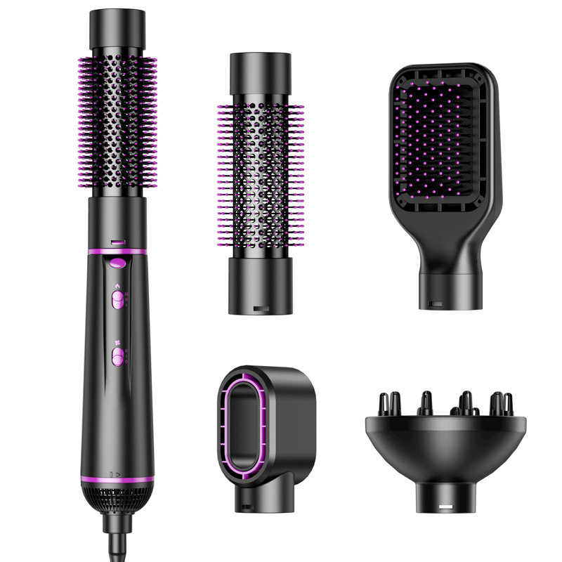Brosse pour séchoir à cheveux 4-en-1 Teendow, brosse à air chaud 1000 W, ensemble d'outils de brosse de séchage, style salon, ion négatif pour tous les types de cheveux