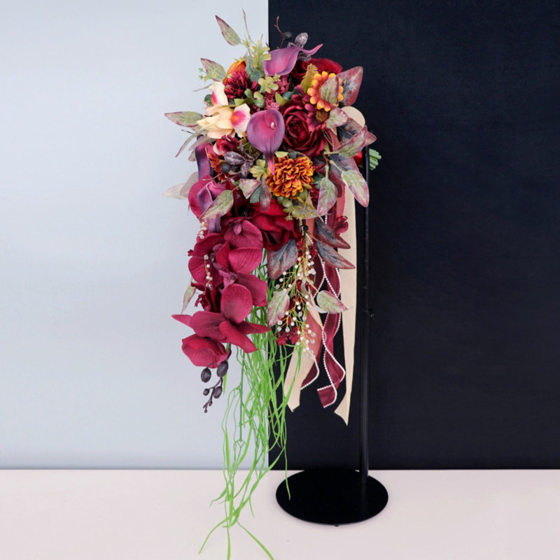 Bouquet de mariage en cascade goutte d'eau artificielle - Bouquet de demoiselle d'honneur pour mariage, fête de mariage
