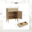 Buffet 27,6 po avec 2 tiroirs et tablettes réglables - noir-1513917703