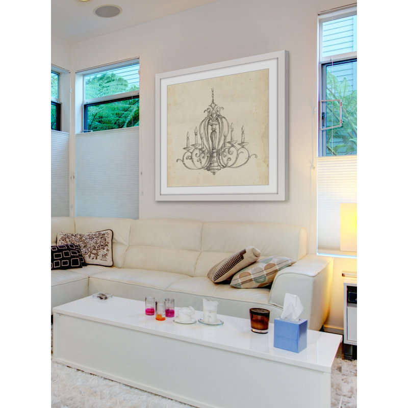 "Classical Chandelier I", reproduction encadrée, H 32 po x l 32 po x P 1,5 po