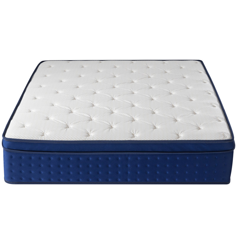 Matelas hybride mi-ferme 14 po avec mousse viscoélastique imprégnée de gel, Grand lit