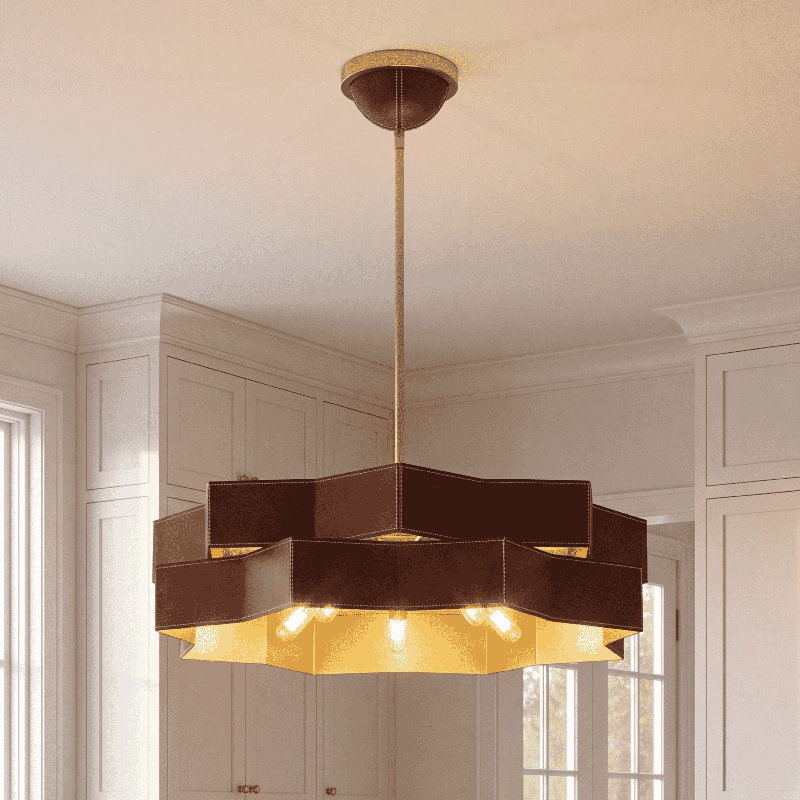 Atherton 5-Light Hubbs in Warm Brass