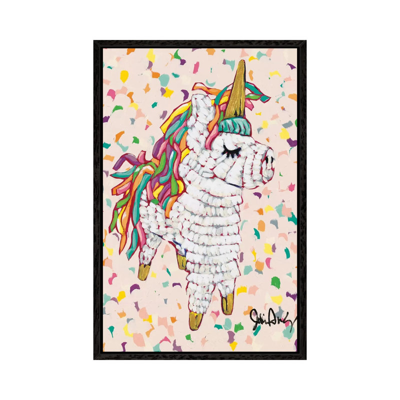 Queen Pinata by Jodi Augustine - Painting on Canvas, Black Framed, 101.6cm H x 66.04cm W x 3.81cm D