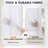 Dabachi Faux Linen Semi-Sheer Back Tab Curtain Pair (Set of 2)-1114987901-1114987895