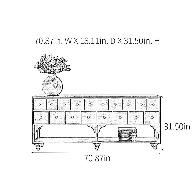 Console rustique