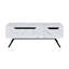 Table basse blanche avec plateau relevable