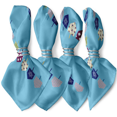 Serviette 22 po doodled dreidels