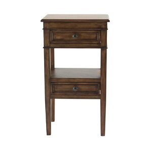 Idlewild Wood 2 Drawers and 1 Shelf Accent Table 16" x 12" x 29"