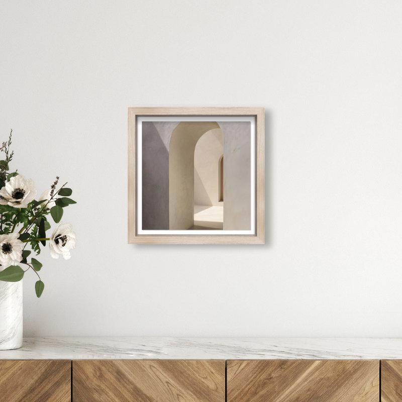 Desert Modernism I Print by Oliver Gal, 13.5" H x 13.5" W, Natural Oak Shadowbox