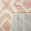 Tapis géométrique rose / or / beige-1880398567