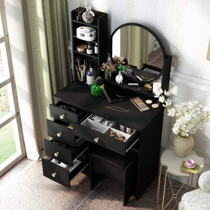 Ensemble de coiffeuse avec rangement solide