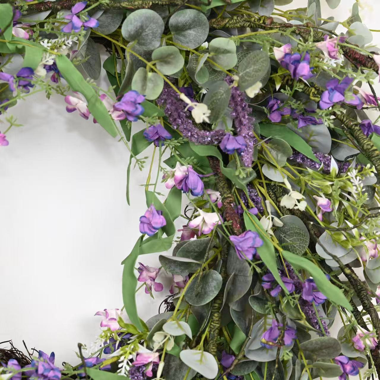 26" Handcrafted Eucalyptus Wildflower Wreath
