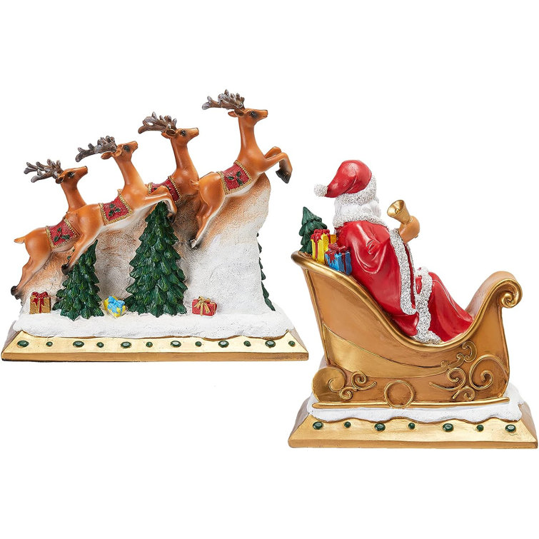 overweight santa in sleigh