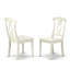 Ensemble de 5 pièces pour 5 pièces comprenant une table de cuisine ronde avec piédestal et 4 chaises de cuisine, lin blanc