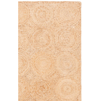 Cidalino Natural Fiber Hand Loomed Jute Pile Geometric Rug