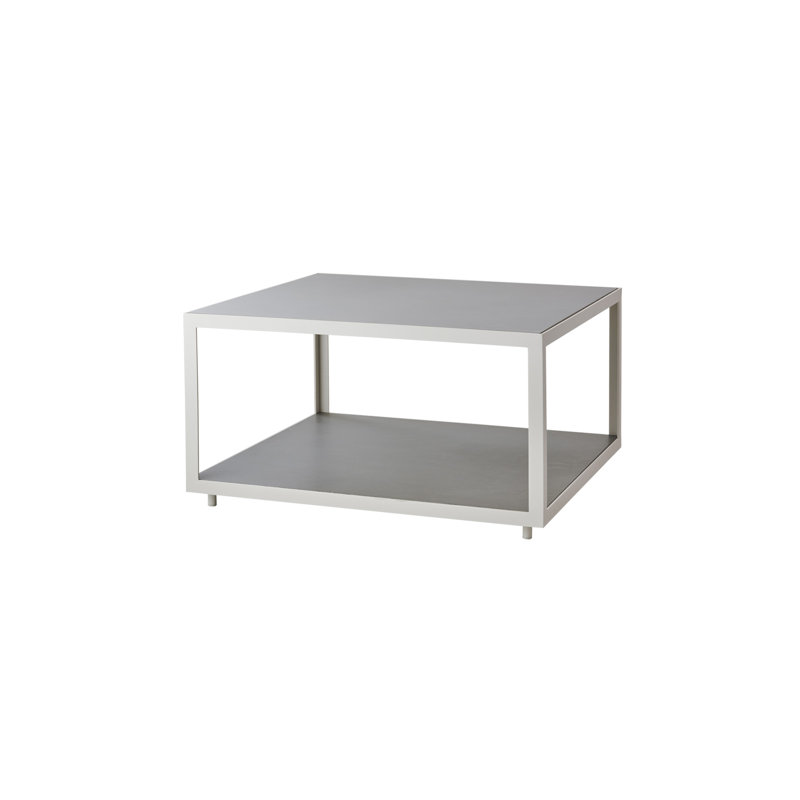 Level Outdoor Square Coffee Table, White, 31.1 W x 31.1" L x 16.6" H