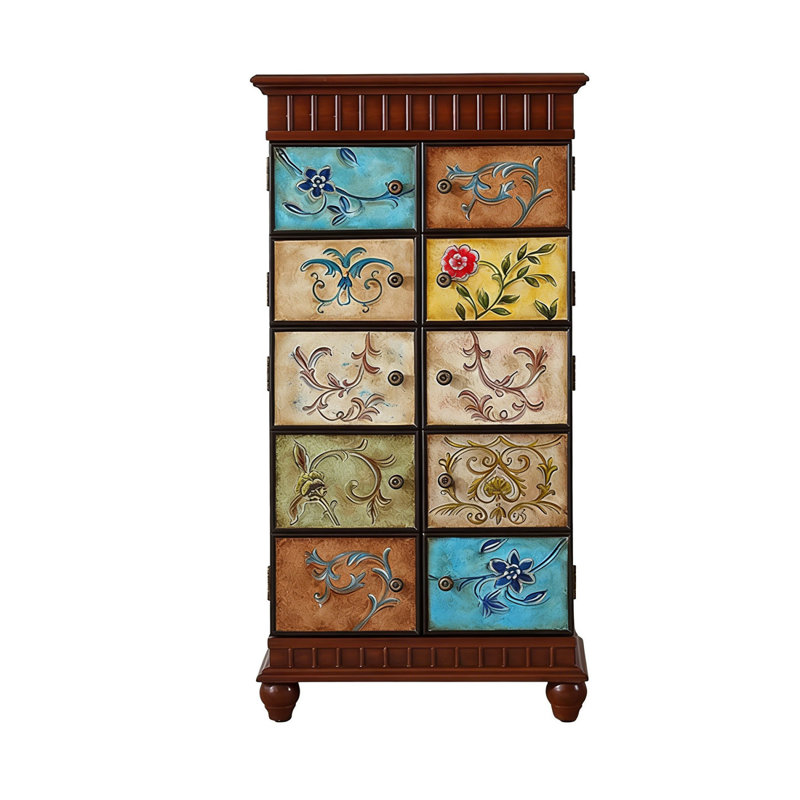 Colorful Solid + Manufactured Wood Rectangular Console Table