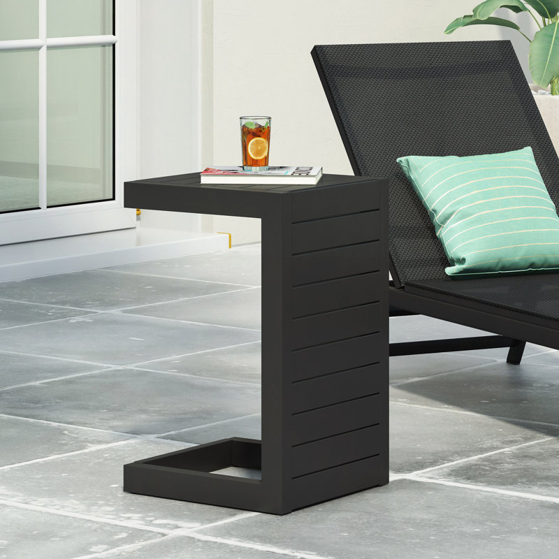 Table en forme de C, Noir