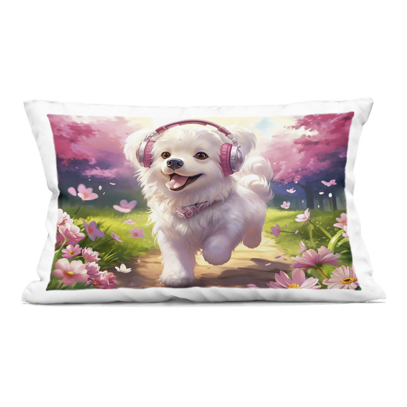 Coussin décoratif imprimé Happy Puppy On A Walk par Image World