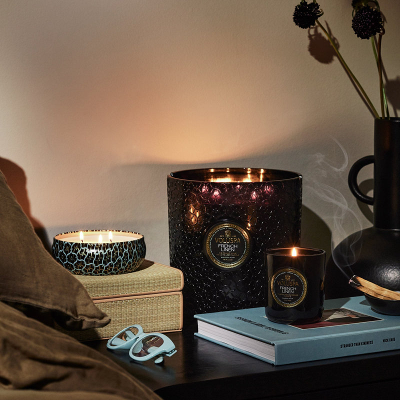 French Linen 5 Wick Hearth Candle