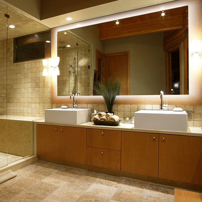 Miroir de salle de bain Kaimee, H 30 po x l 48 po