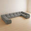 Canapé 8 places en chenille imperméable en forme de U avec double assise d'angle-1179124367